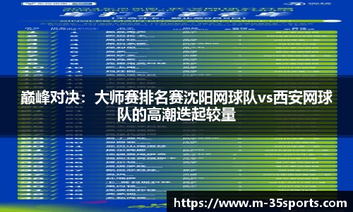 巅峰对决：大师赛排名赛沈阳网球队vs西安网球队的高潮迭起较量